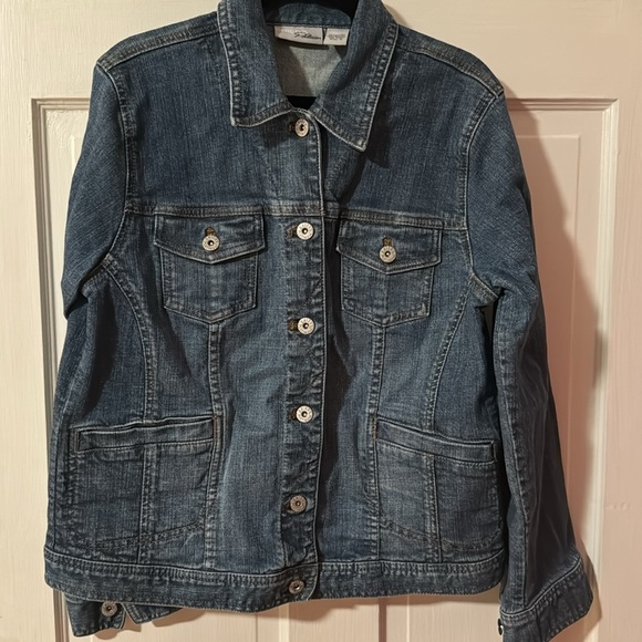 COPY - Chicos Platinum Denim Jean Women's Jacket Blue Stretch Size 0 - Picture 7 of 11